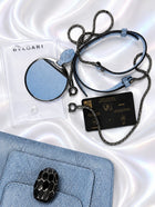 Bvlgari Serpenti Forever Top Handl Baby Blue & Silver Karung skin 2019 Holiday Collection